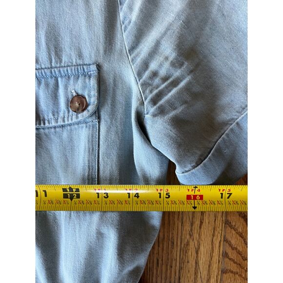 SEZANE Blue Denim Button Up Belted Midi Dress   Women's Size 34 - Picture 8 of 8